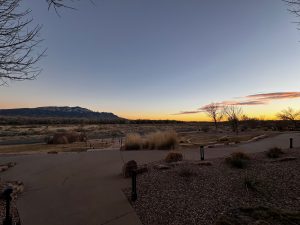 Sunset over the desert in New Mexico.